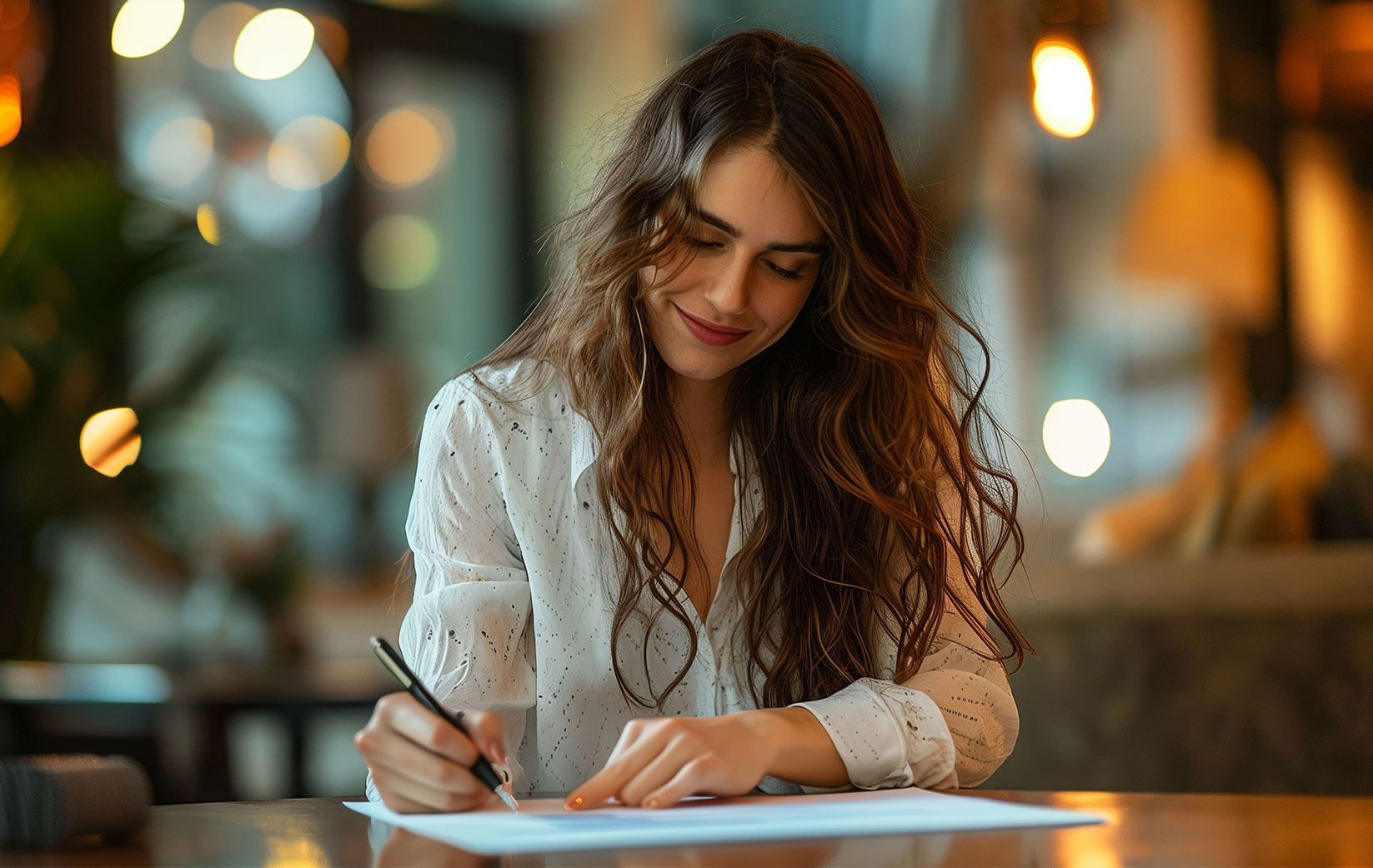Person with contract